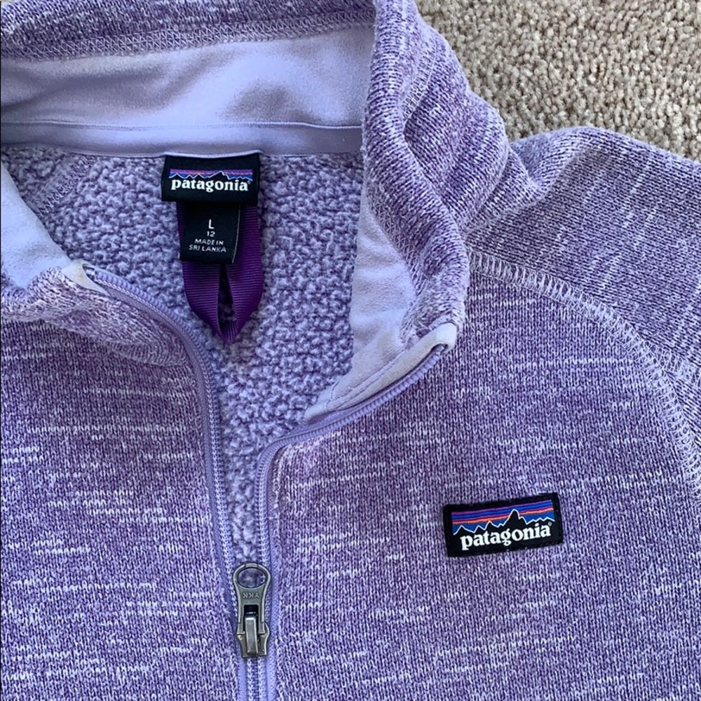 Patagonia Better Sweater- girls size 12- purple